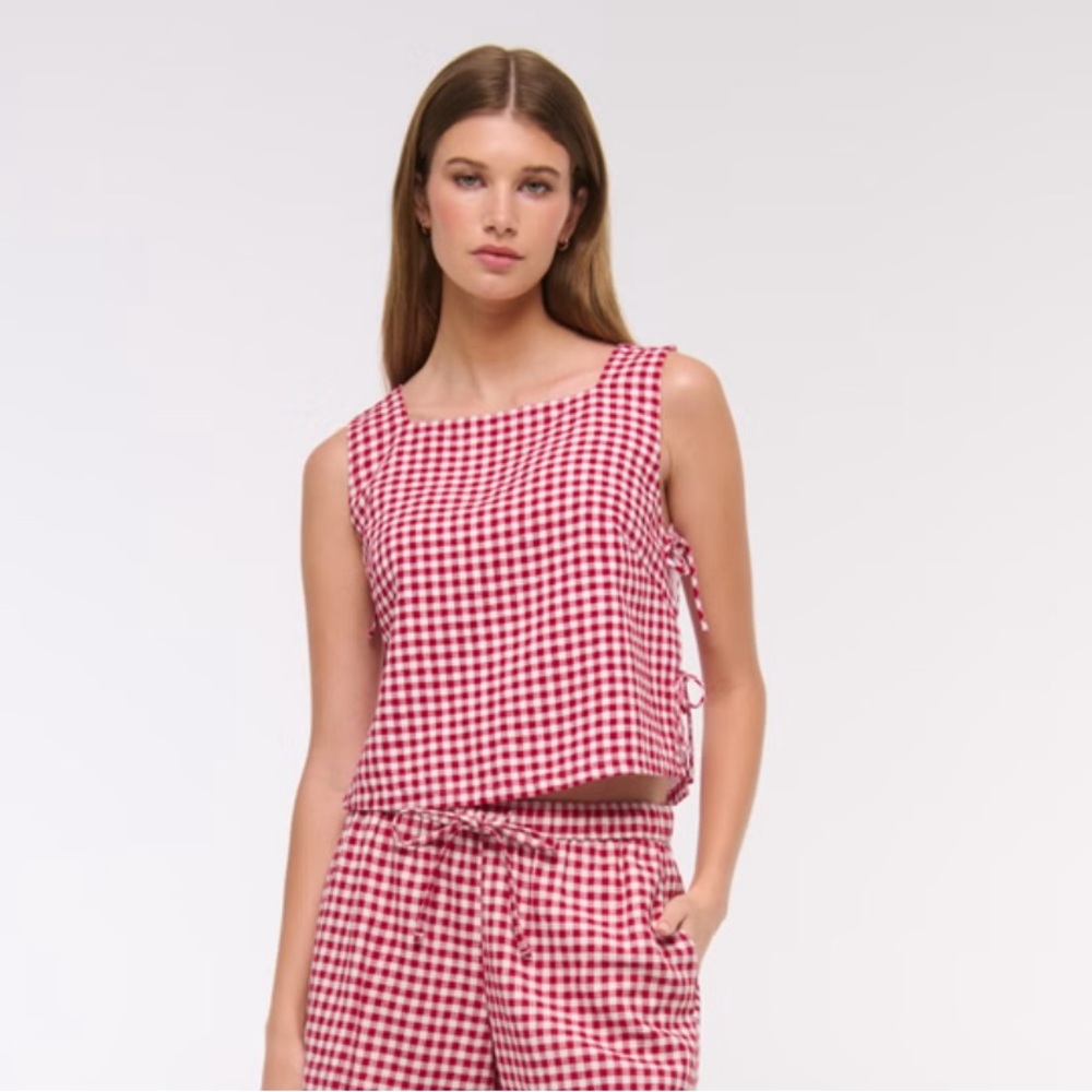 Abercrombie & Fitch Apron Linen-Blend Set Top